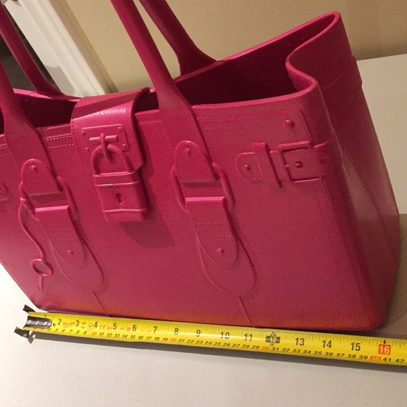 Great Bag Co. Model M Pink Rubber Purse Tote Hand Bag Shoulder Bag Desig… - Picture 12 of 16